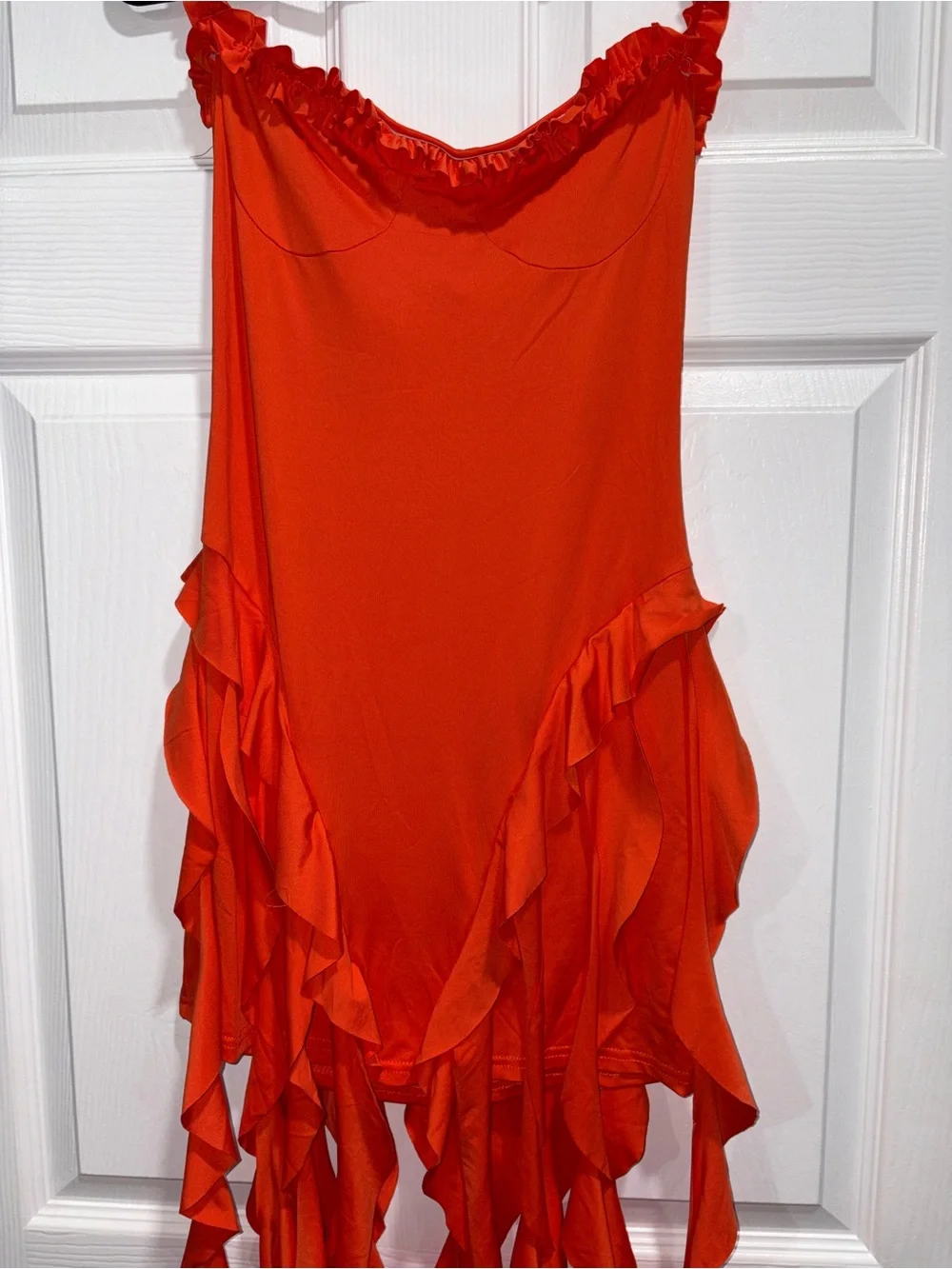 Orange Ruffle Fringe Sundress - Picture 4 of 4